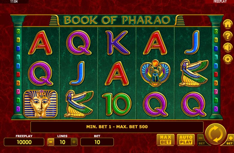 Геймплей слота Book of Pharao