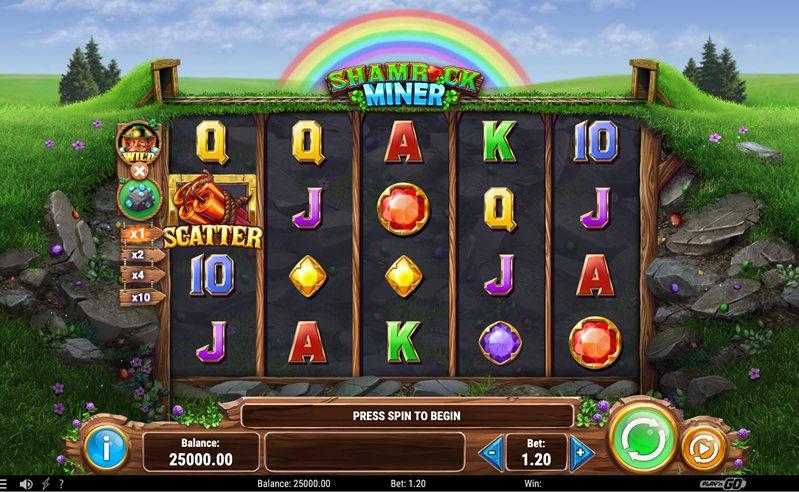 Геймплей слота Shamrock Miner