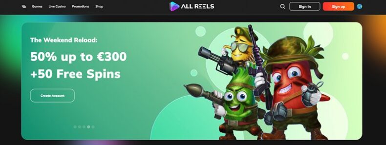 Сайт казино AllReels