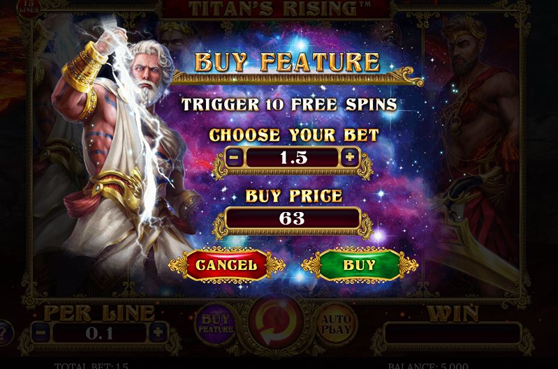 Бонусы слота Titan’s Rising