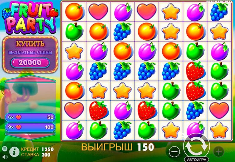 Гейплей слота Fruit Party