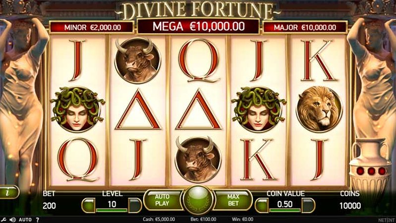 Дизайн слота Divine Fortune