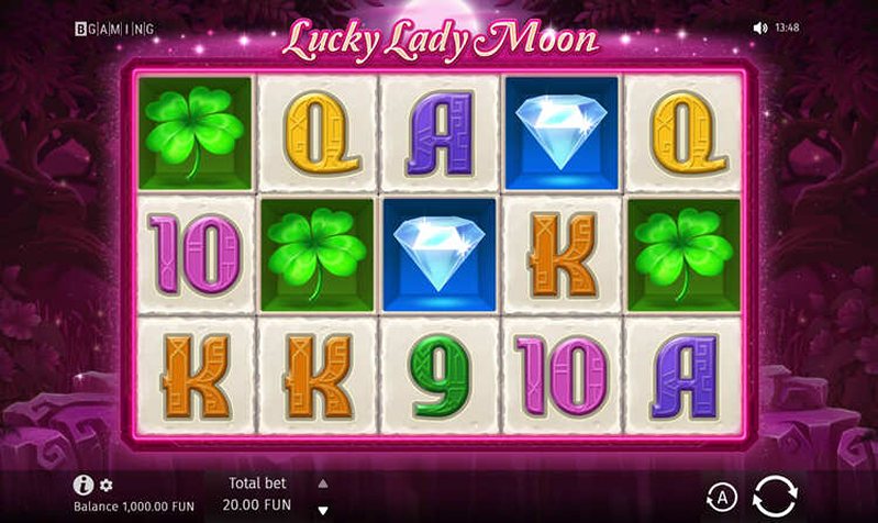 Дизайн слота Lucky Lady Moon