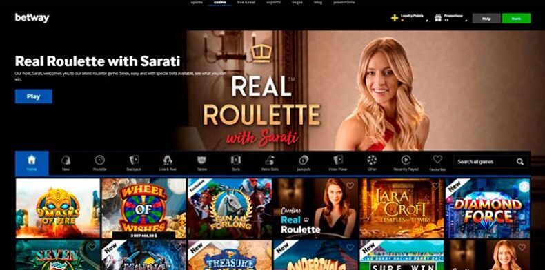 Сайт казино Betway