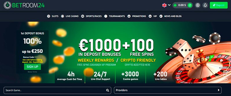 Сайт казино Betroom24