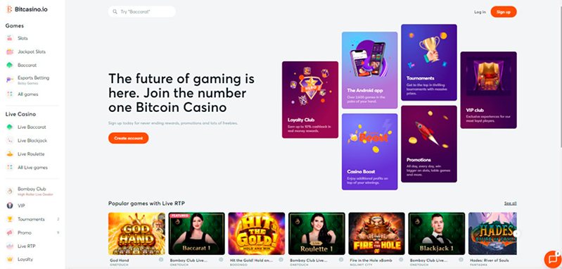 Сайт казино Bitcasino
