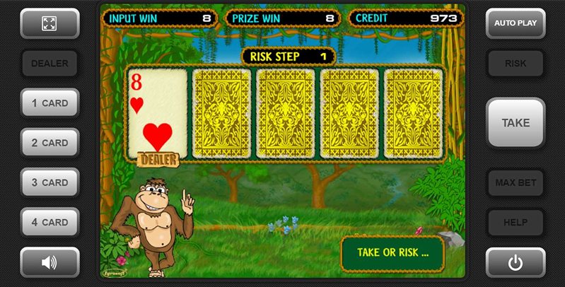 Геймбл раунд слота Crazy Monkey