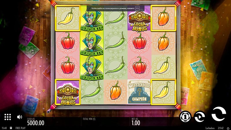Дизайн слота Luchadora